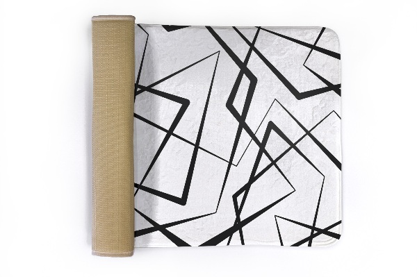 Covor Linii geometrice abstracte negre