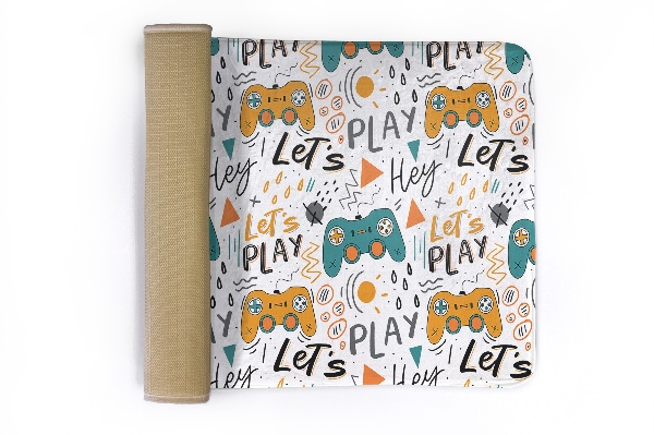 Covor Controlere de jocuri și inscripția „Let's Play”