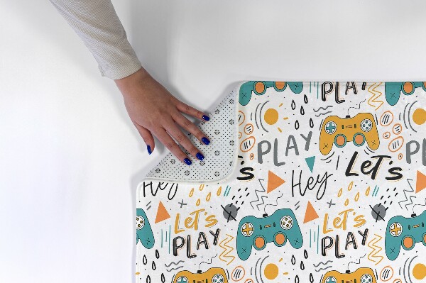 Covor Controlere de jocuri și inscripția „Let's Play”