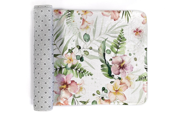 Covor Motiv floral cu frunze și flori