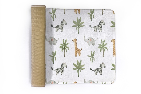 Covor Animale de safari și plante tropicale