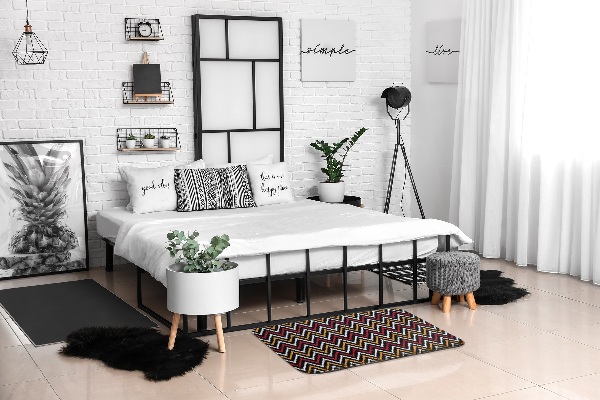 Covor living Model de țesătură în zigzag