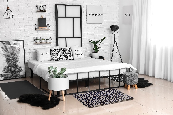 Covor Model geometric floral în stil arabesque