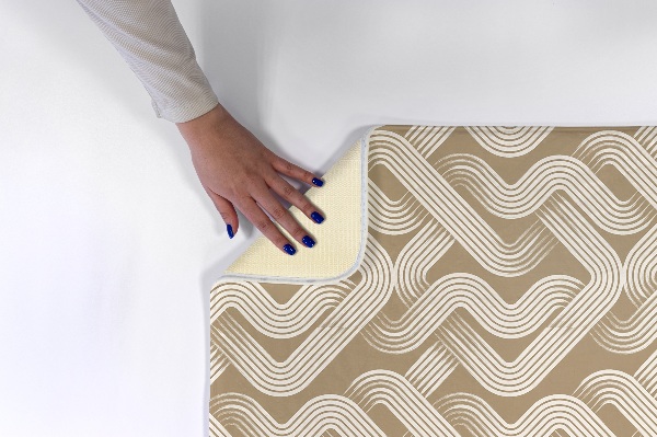 Covor Motiv geometric cu linii ondulate