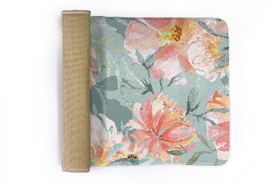 Covor Motiv floral cu flori pastelate