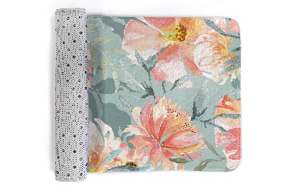 Covor Motiv floral cu flori pastelate