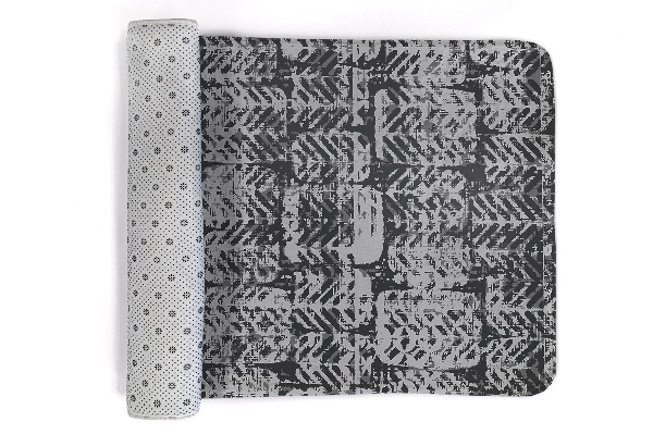 Covor Model geometric abstract în nuanțe de gri