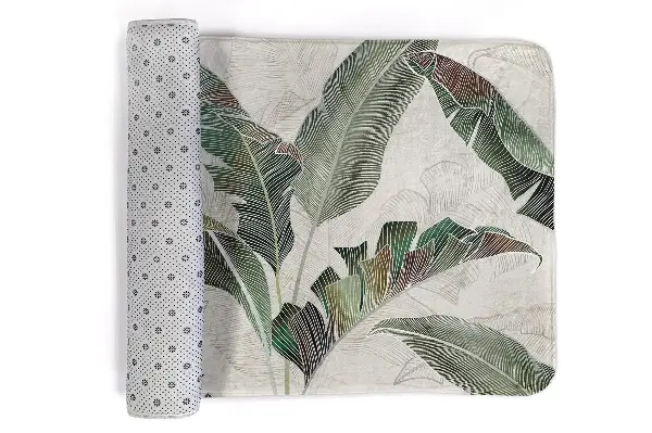 Covor Frunze tropicale în tonuri de verde