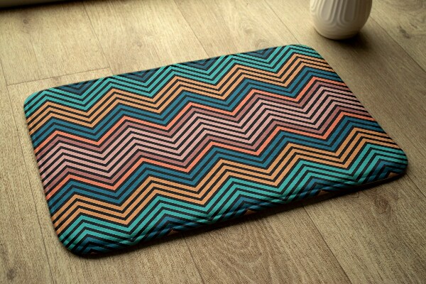 Covor living Zigzag cu dungi colorate