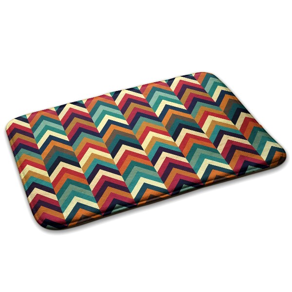 Covor Zigzag colorat în stil chevron