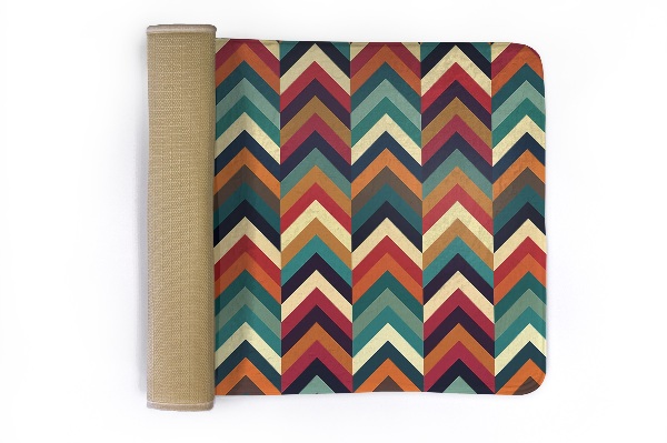 Covor Zigzag colorat în stil chevron