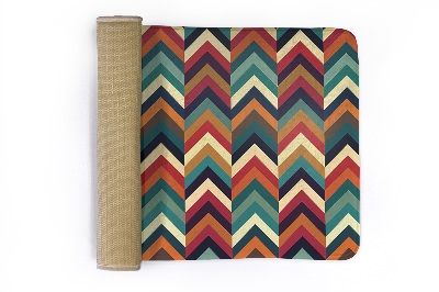 Covor Zigzag colorat în stil chevron