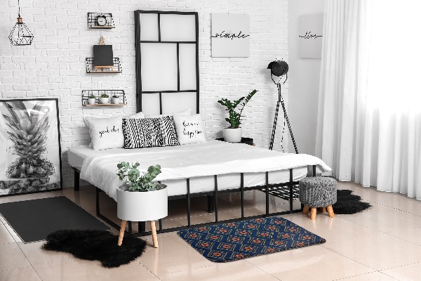 Covor Model geometric etnic în zigzag