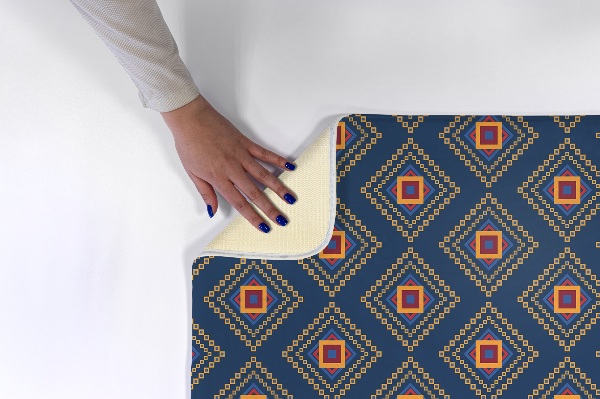 Covor Model geometric etnic în zigzag