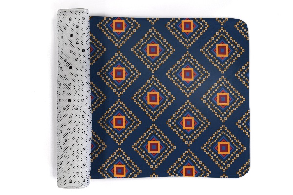 Covor Model geometric etnic în zigzag