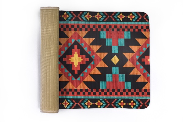 Covor living Model geometric în stil aztec