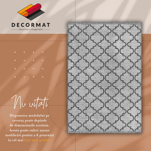 Covor interior din vinil Model geometric oriental