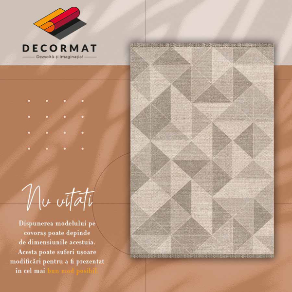 Covor de vinil acasă Triunghiurile și piețe