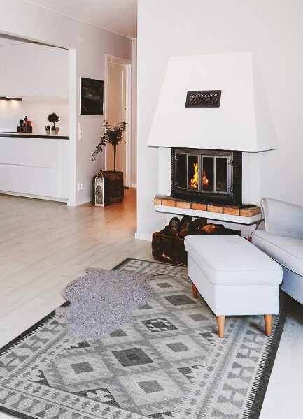 Covor interior din vinil Diamante gri