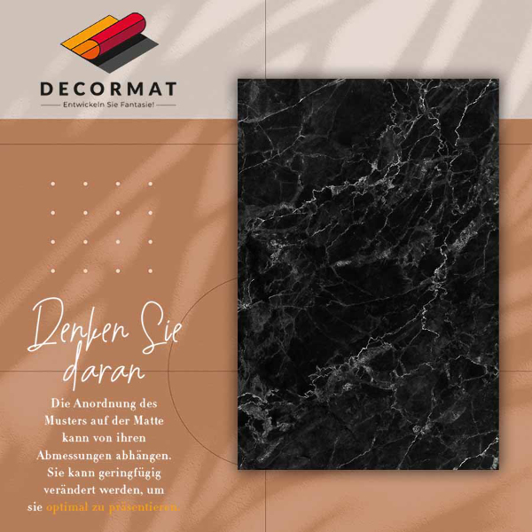 Covor de vinil acasă Marmura neagra