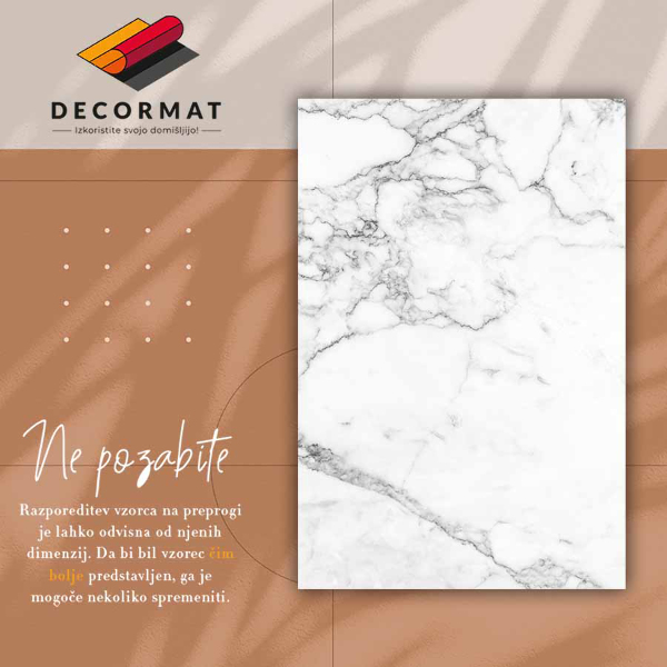 Covor de vinil Textură de marmură alb-negru