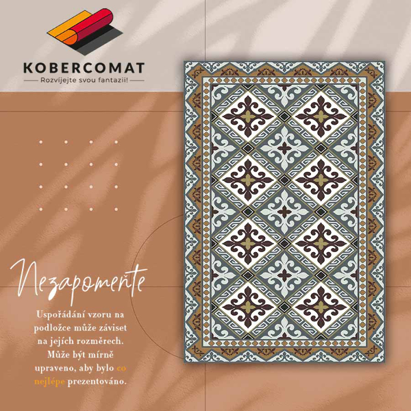 Covor de vinil acasă Flori geometrice