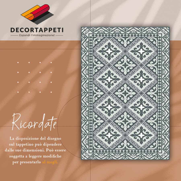 Covor de vinil acasă Flori model geometric