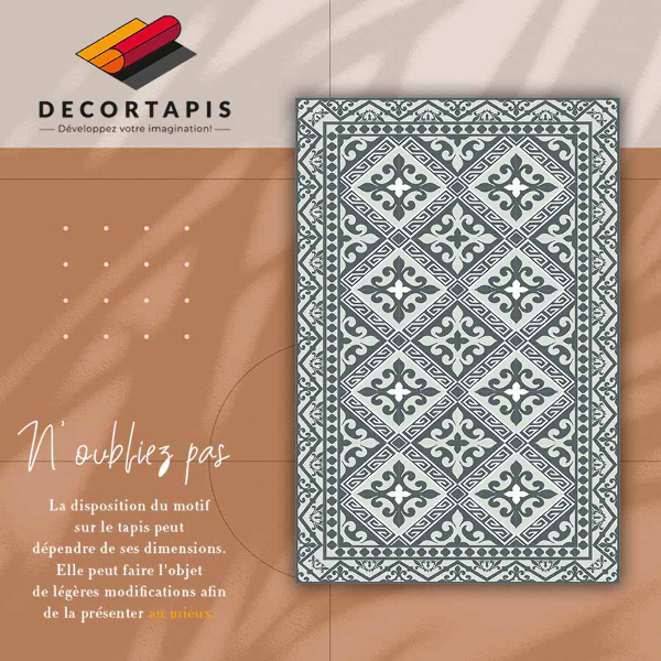 Covor de vinil acasă Flori model geometric