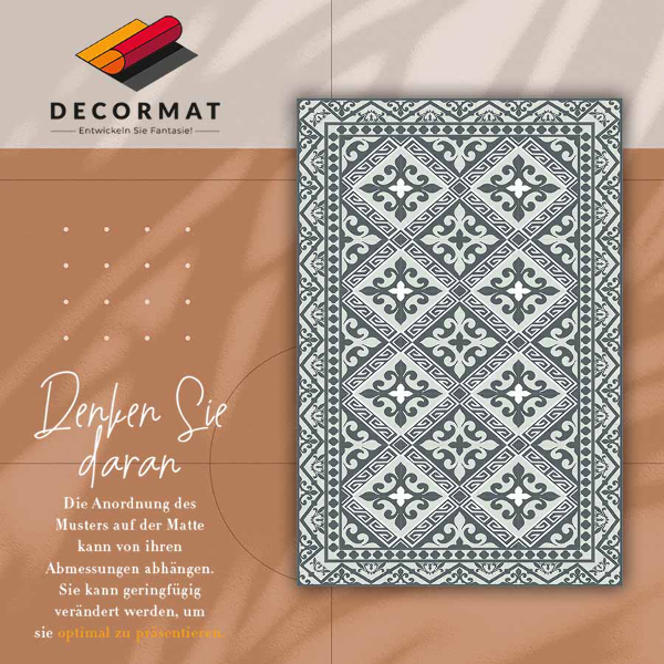 Covor de vinil acasă Flori model geometric
