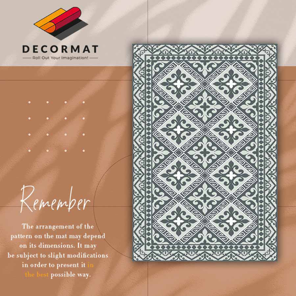 Covor de vinil acasă Flori model geometric