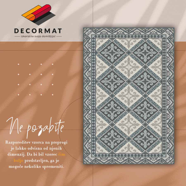 Covor interior din vinil Ornamente geometrice