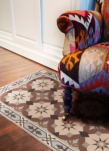 Covor interior din vinil Placi geometrice