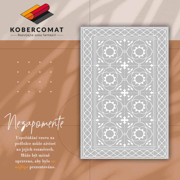 Covor de vinil acasă Model simetric