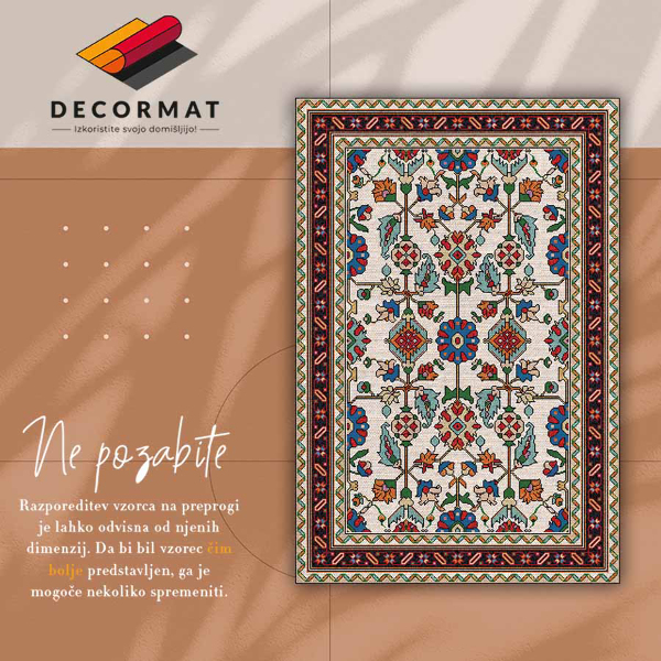 Covor interior din vinil Mozaic florar