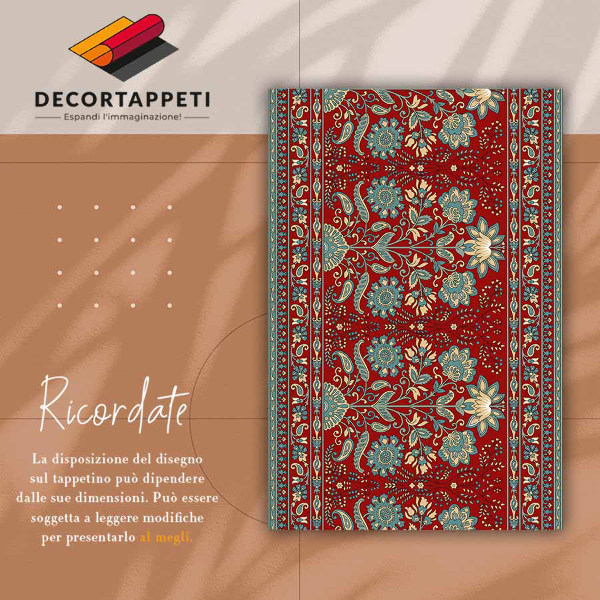 Covor interior din vinil Flori paisley