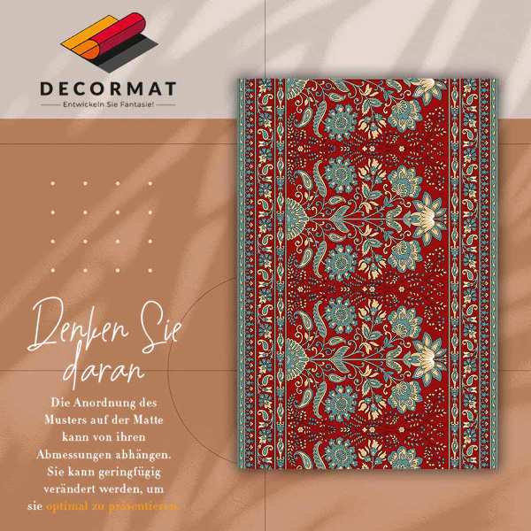Covor interior din vinil Flori paisley