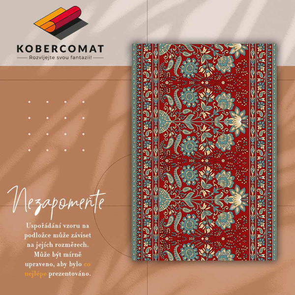 Covor interior din vinil Flori paisley