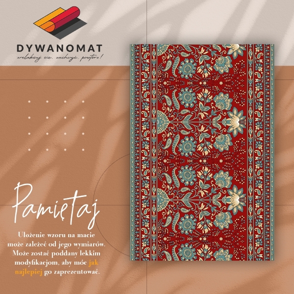 Covor interior din vinil Flori paisley