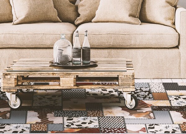 Covor de vinil Boho floral