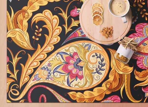 Covor interior din vinil Colorat paisley
