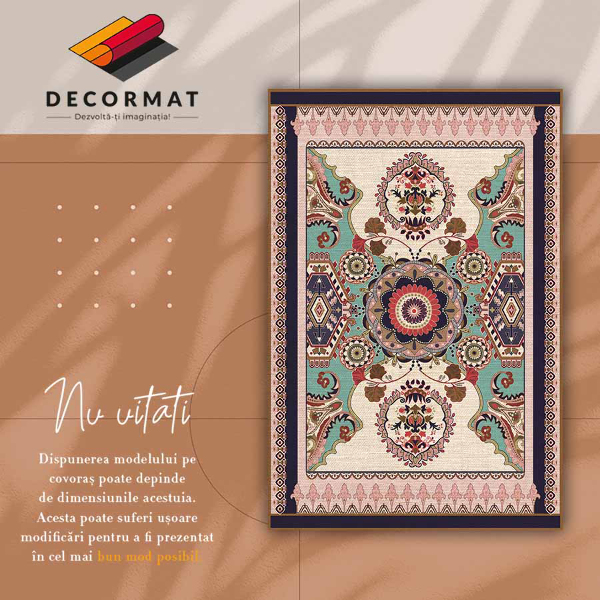 Covor interior din vinil Flori geometrice