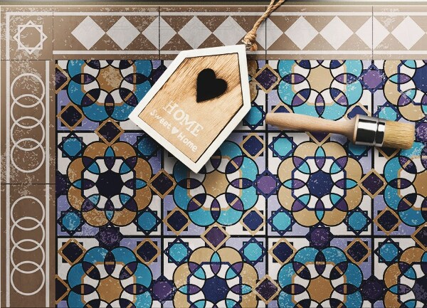 Covor de vinil Squares diamante