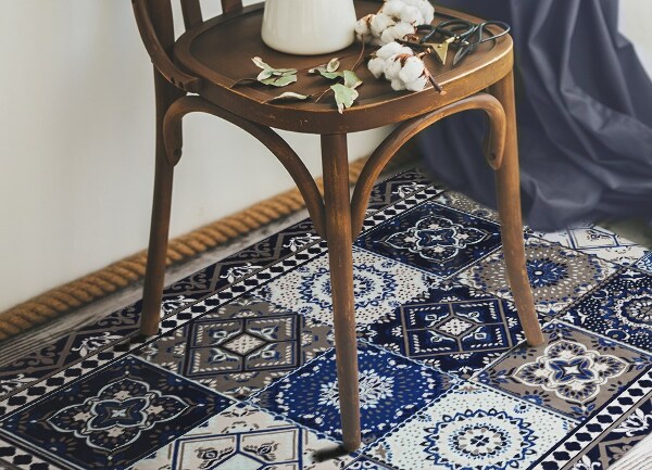 Covor interior din vinil Gresie florale