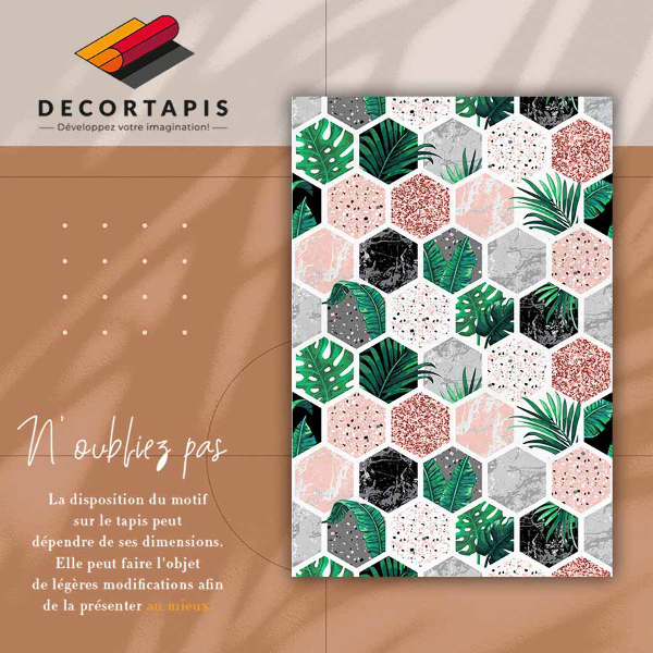 Covor de vinil acasă Hexagony tropicale