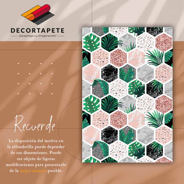 Covor de vinil acasă Hexagony tropicale