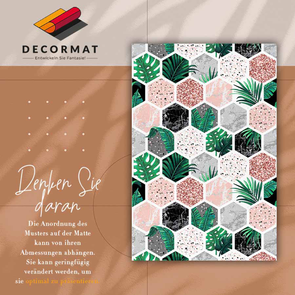 Covor de vinil acasă Hexagony tropicale