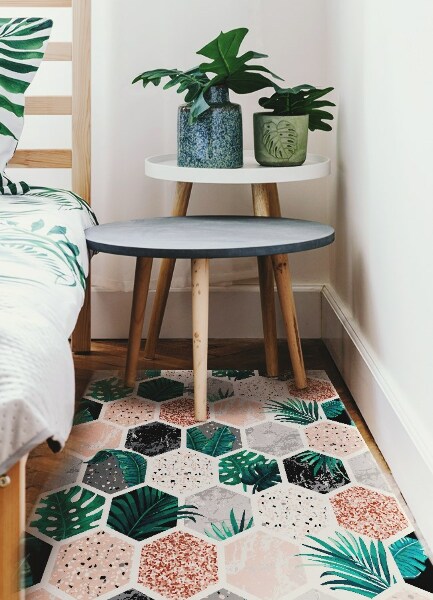 Covor de vinil acasă Hexagony tropicale