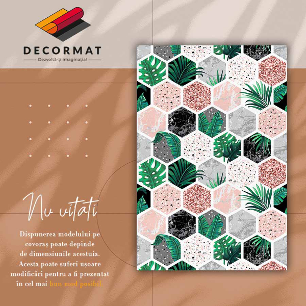 Covor de vinil acasă Hexagony tropicale