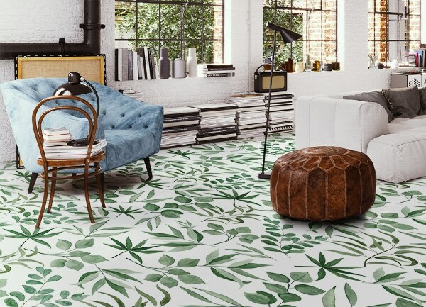 Covor interior din vinil Frunze mici