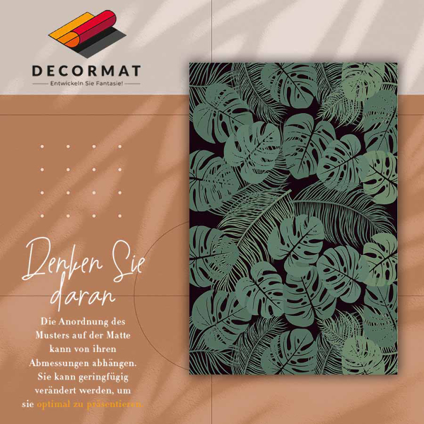 Covor interior din vinil Frunze tropicale